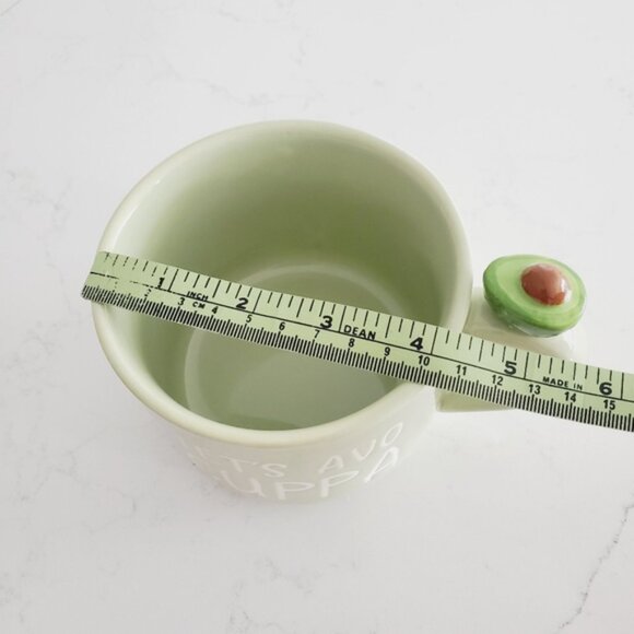 English Stoneware Avocado Novelty Cute Graphic Coffee Tea Mug - Picture 5 of 5
